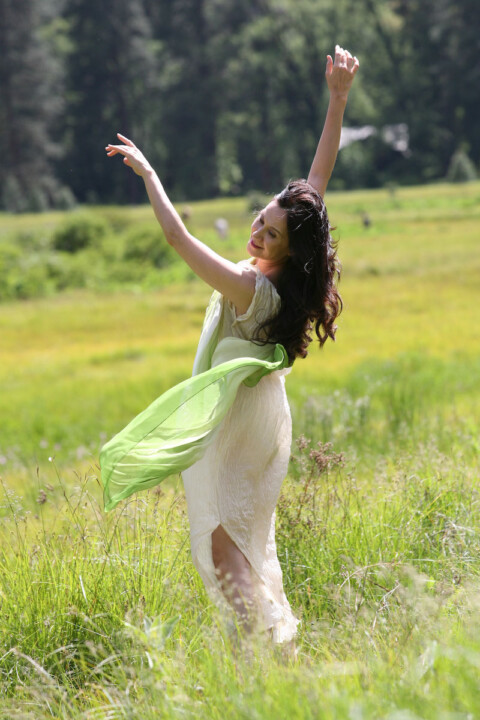 Mary Sano dancing in Nature in Yosemite National Park (2011) | photo by Shigeo Seya Mary Sano dancing in Nature Yosemite National Park